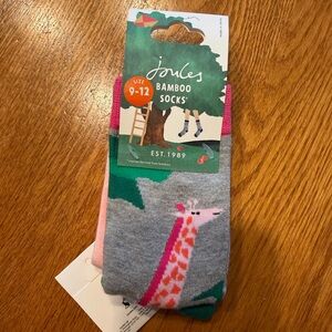 Joules Bamboo Socks with Giraffe Design 2 pack